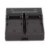 Carregador de bateria duplo CD9702 para NP-F970, NP-F750, NP-F770, NP-570, F-550