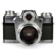 Câmera analógica 35mm Zeiss ikon Contarex I (Bullseye) com lente Planar 55mm f1.4 - USADO