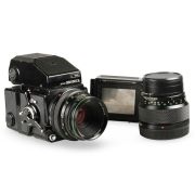 Câmera analógica médio formato Zenza Bronica ETRS + 75mm f2.8 + 105mm f3.5 + magazine extra - USADO