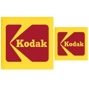 Conjunto de adesivos com logotipo Kodak 1971