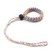 Alça de pulso de nylon tipo paracord para câmera fotográfica - arco-íris