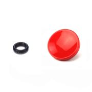 Botão côncavo para disparador de câmera (com borracha de fixação) - VERMELHO