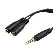 Cabo splitter adaptador de áudio JJC SPY1 (TRRS para TRS + fone)