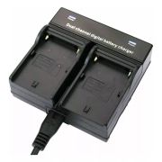 Carregador de bateria duplo CD9702 para NP-F970, NP-F750, NP-F770, NP-570, F-550