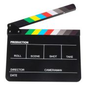 Claquete profissional Greika P/C preta com barra colorida