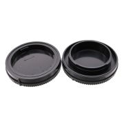 Kit com tampas de proteção (traseira da lente + corpo da câmera) para sistema Sony E (sem logo)