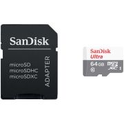 Cartão microSDXC Sandisk UHS-I Ultra 64GB - 100MB/s (com adaptador SD)