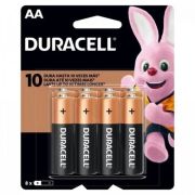 Pilha alcalina Duracell AA MN1500B8 cartela com 8 unidades
