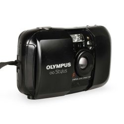 Câmera analógica compacta 35mm Olympus infinity Stylus (mju) (PRETO) - USADO