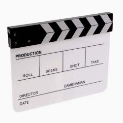 Claquete profissional Greika B/PB Branca com barra preto e branco