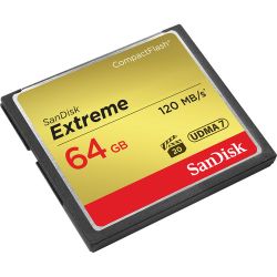 Cartão Compact Flash Sandisk Extreme 64GB - 120MB/s