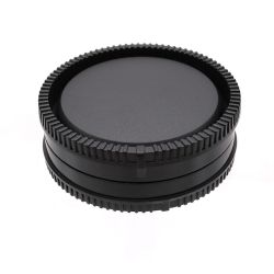Kit com tampas de proteção (traseira da lente + corpo da câmera) para sistema Sony E (sem logo)