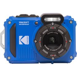 Câmera compacta Kodak PIXPRO WPZ2 à prova d'água (AZUL) - kit com 2 baterias e cartão de 16GB