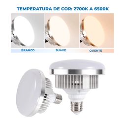 Lâmpada de LED Lucacell Bivolt 50W Bicolor para Softbox (soquete E27)