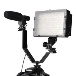 Suporte manopla Greika FBVL em "V" com três sapatas para acessórios