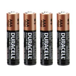 Pilha alcalina Duracell AAA MN2400B4 cartela com 4 unidades