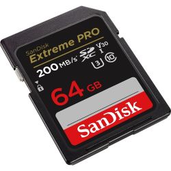 Cartão SDXC SanDisk Extreme PRO UHS-I 64GB - 200MB/s (V30)