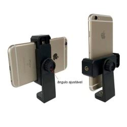 Suporte adaptador de smartphone para tripé com rosca 1/4" 